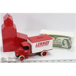 LOT OF 3 COIN BANKS.