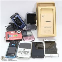 BOX OF CELL PHONES FROM UNCLAIMED STORAGE