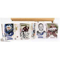 8) BOX OF ASSORTED HOCKEY CARDS INCL BETWEEN THE