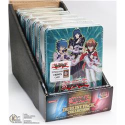 6 UNOPENED YU-GI-OH COLLECTOR TINS OF CARDS