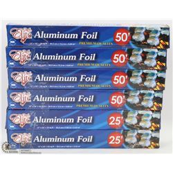 LOT OF 6 ROLLS OF ALUMINUM FOIL