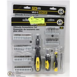 LOT OF 2- 64 PIECE ULTIMATE SCREWDRIVER SETS