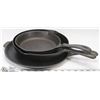 Image 1 : SET OF 3 CAST IRON FRY PANS.