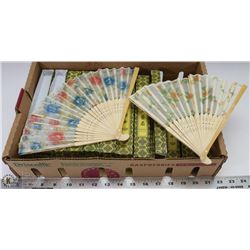 LOT OF 30 PAINTED HAND FANS