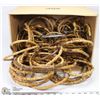 Image 1 : BOX LOT OF CRAFTING BAMBOO, PLASTIC & METAL RINGS.