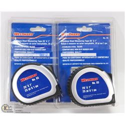 LOT OF 2 WESTWARD 25' TAPE MEASURES