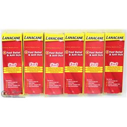 LOT OF 5 LANACANE 3 IN 1 FAST RELIEF & ANTI ITCH
