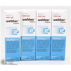 LOT OF 4 FIRST AID WEBBER VITAMIN SCAR CARE CREAM