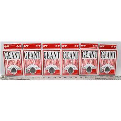 LOT OF 6 GIANT PLAYING CARDS