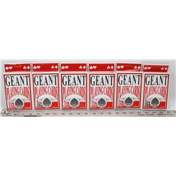 LOT OF 6 GIANT PLAYING CARDS