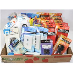 FLAT OF ASSORTED CABLES AND OTHER ACCESSORIES