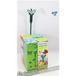 LOT OF 5 SOLAR POWERED FLYING BUTTERFLIES