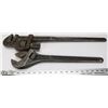 Image 1 : TWO LARGE VERY VINTAGE WRENCHES - CRESCENT & PIPE.