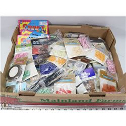 FLAT OF ASSORTED CRAFTING SUPPLIES