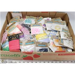 FLAT OF ASSORTED CRAFTING SUPPLIES