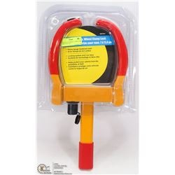 NEW VEHICLE WHEEL CLAMP LOCK STOPS THEFT OF