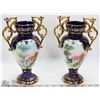 Image 1 : TWO VINTAGE HANDPAINTED PORTUGUESE VASES.