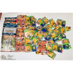 LARGE BOX OF POKÉMON FIGURES CARD PORTFOLIOS