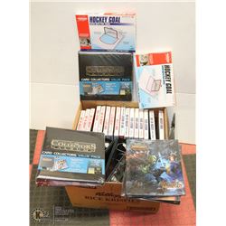 LARGE BOX OF EMPTY COLLECTOR CARD BINDERS