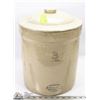 Image 1 : LIDDED CROCK 3 GALLON NO DAMAGES