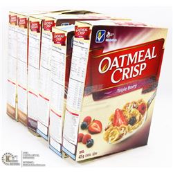 6 BOXES OF OATMEAL CRISP CEREAL ASSORTED FLAVOR