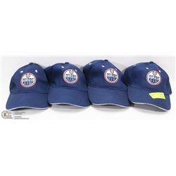 LOT OF 4 EDMONTON OILERS BALLCAPS