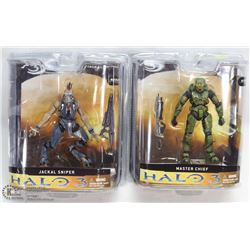 LOT OF TWO HALO 3 ACTION FIGURES BY MCFARLANE TOYS