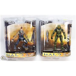 LOT OF TWO HALO 3 ACTION FIGURES BY MCFARLANE TOYS