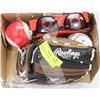Image 1 : NEW RAWLINGS GLOVE , GLASSES AND BALLS