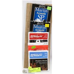 ASSORTED BRONZE AND ACOUSTIC GUITAR STRINGS