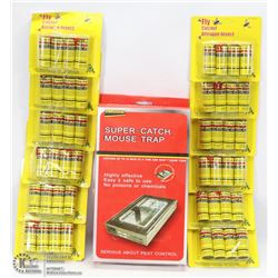 NEW SUPERCATCH MOUSE TRAP AND 48 FLY CATCHERS