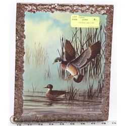 WOOD DUCK WALL ART 11"X9"