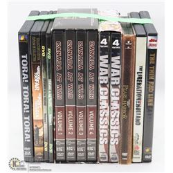 PACK OF 14 WAR DVDS