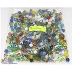 BAG OF ASSORTED MARBLES.