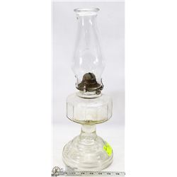 ANTIQUE OIL LAMP WITH SHADE