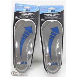 2 PAIRS AIRPLUS PLANTAR FASCIA ORTHOTIC INSOLES