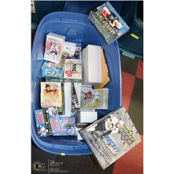 TOTE OF HOCKEY CARDS, INDIANA JONES CARDS, AND