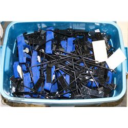 TOTE WITH ASSORTED COMMERCIAL DISPLAY HOOKS