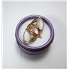 Image 1 : 6 - GOLD TONE PINK & WHITE OPALINE