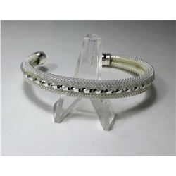 8 - SILVER PLATED MESH WITH TWIST CHAIN