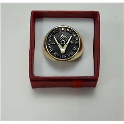 5 - GOLD TONE & BLACK ENAMEL FREE