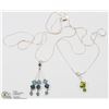 Image 1 : 2 STERLING NECKLACES W/ SWAROVSKI PENDANTS -