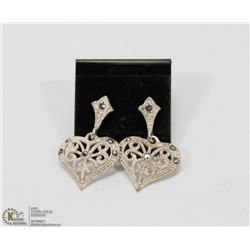 STERLING SILVER HEART EARRINGS