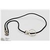 Image 1 : STERLING SILVER PENDANT ON BLACK CORD.