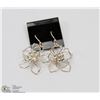Image 1 : STERLING SILVER FLOWER EARRINGS.
