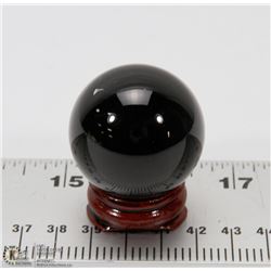 #10-NATURAL BLACK OBSIDIAN SPHERE BALL & STAND