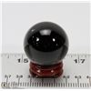 Image 1 : #10-NATURAL BLACK OBSIDIAN SPHERE BALL & STAND