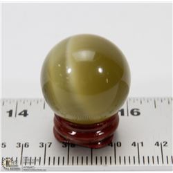 #14-NATURAL TIGER EYE SPHERE BALL & STAND