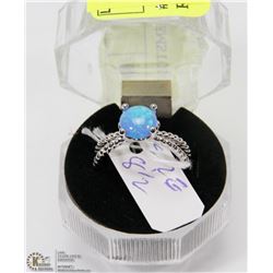 #45-TRIPLE FIRE OPAL GEMSTONE RING