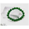 Image 1 : #4-NATURAL DARK GREEN JADE BRACELET